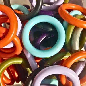 Argolas Plástica Pvc 40mm Cores Sortida 40mm c/3und