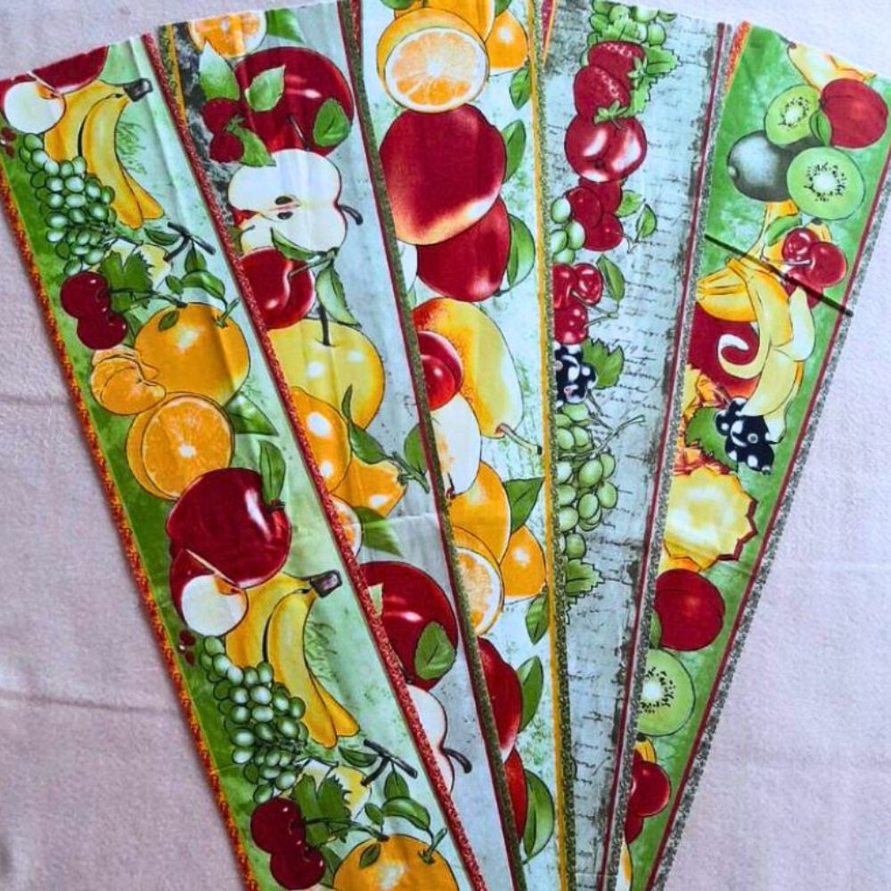 Kit Barrado Tecido Tricoline Estampa