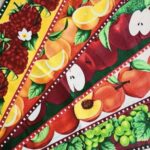 Kit Barrado Tecido Tricoline Hortifruti