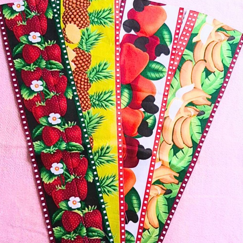 Kit Barrado Tecido Tricoline Hortifruti