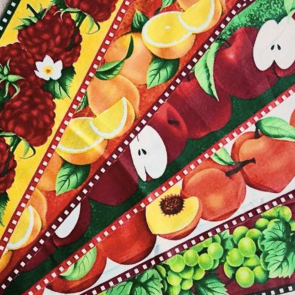Kit Barrado Tecido Tricoline Hortifruti 12x56cm