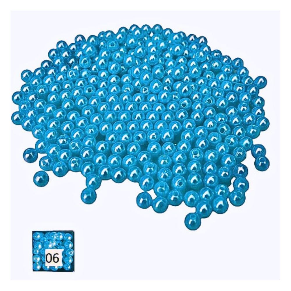 Pêrolas Abs 6mm Com Furo 25gr Inteira