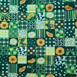Tecido Tricoline Estampado Girassol Patchwork 100% Algodão