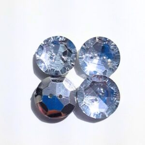Botão de Cristal Transparente para roupas e artesanatos 25mm und