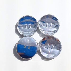 Botão de Cristal Transparente para roupas e artesanatos 25mm und