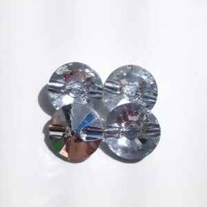 Botão de Cristal Transparente para roupas e artesanatos 22mm und