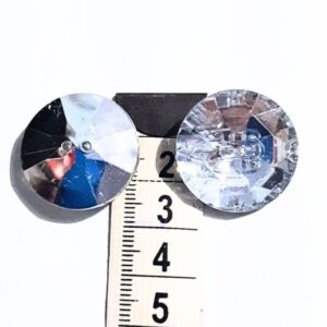 Botão de Cristal Transparente 20mm para Roupas