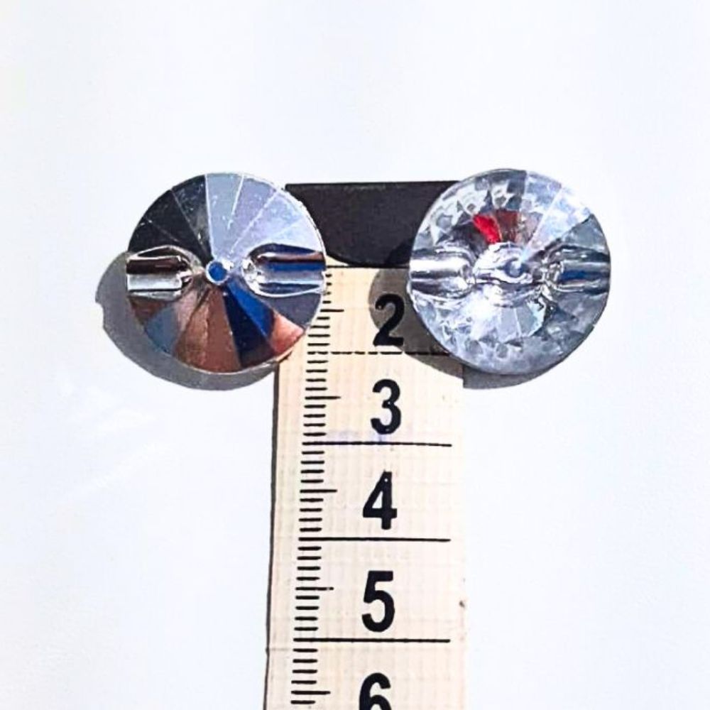 Botão de Cristal Transparente 22mm