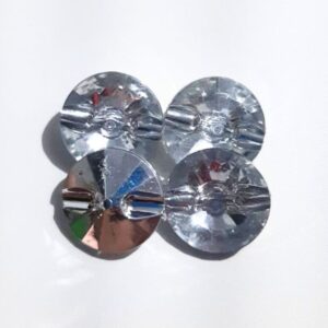 Botão de Cristal Transparente 22mm