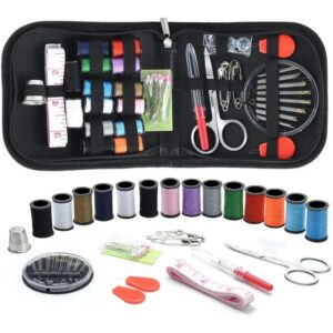 Kit De Costura Estojo Viagem Linhas Agulhas Alfinetes