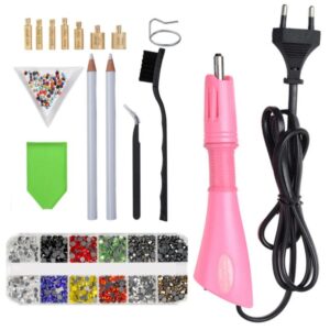 Kit Caneta Aplicadora Strass + Estojo Com Strass Hotfix