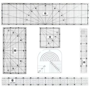 Kit 6 Réguas Patchwork 15×60, 15×30, 15×15, 5×60, 5×30