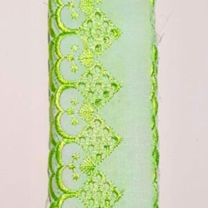 Bordado Inglês Laíse Verde 5cm 1m Elegante
