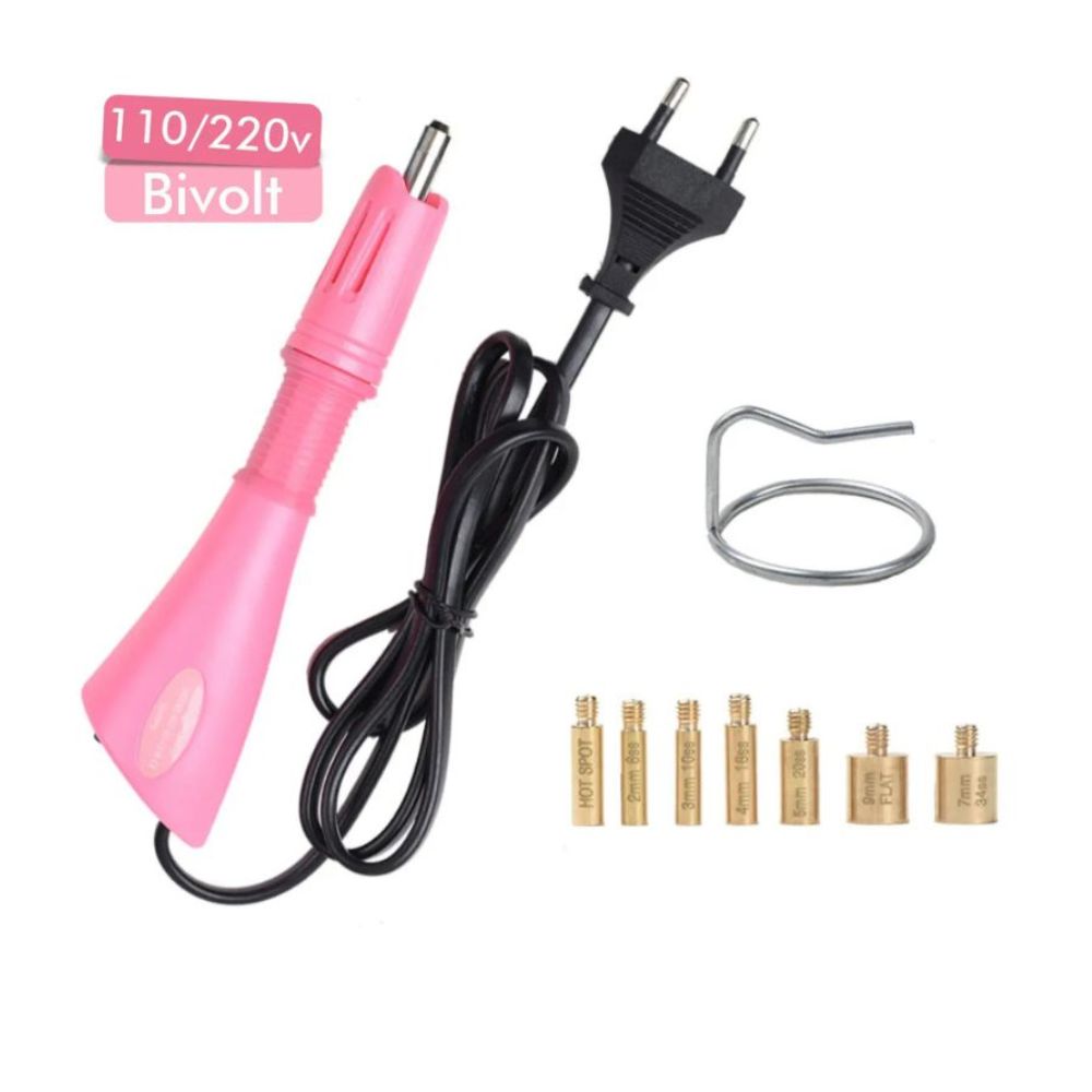 Caneta de Aplicadora Strass HotFix Bivolt 7 Pontas