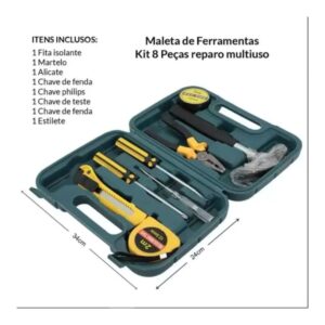 Kit Maleta Estojo Ferramentas 9 Peças Artesanato