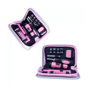 Kit de Ferramentas com Estojo 22 Peças Lotus Rosa