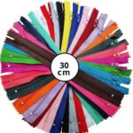 Zíper Nylon Comum Fixo Fino Cores Sortidas 06 Und - Kit Essencial de Costura