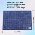 Base De Corte Dupla Face Patchwork Artesanato e Costura Várias Cores - A3 A4 A5