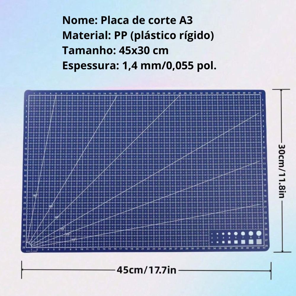 Base De Corte Dupla Face Patchwork Artesanato e Costura Várias Cores - A3 A4 A5