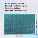 Base De Corte Dupla Face Patchwork Artesanato e Costura Várias Cores - A3 A4 A5