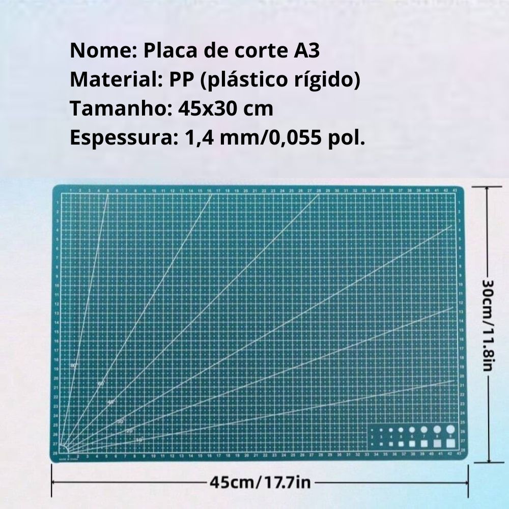 Base De Corte Dupla Face Patchwork Artesanato e Costura Várias Cores - A3 A4 A5