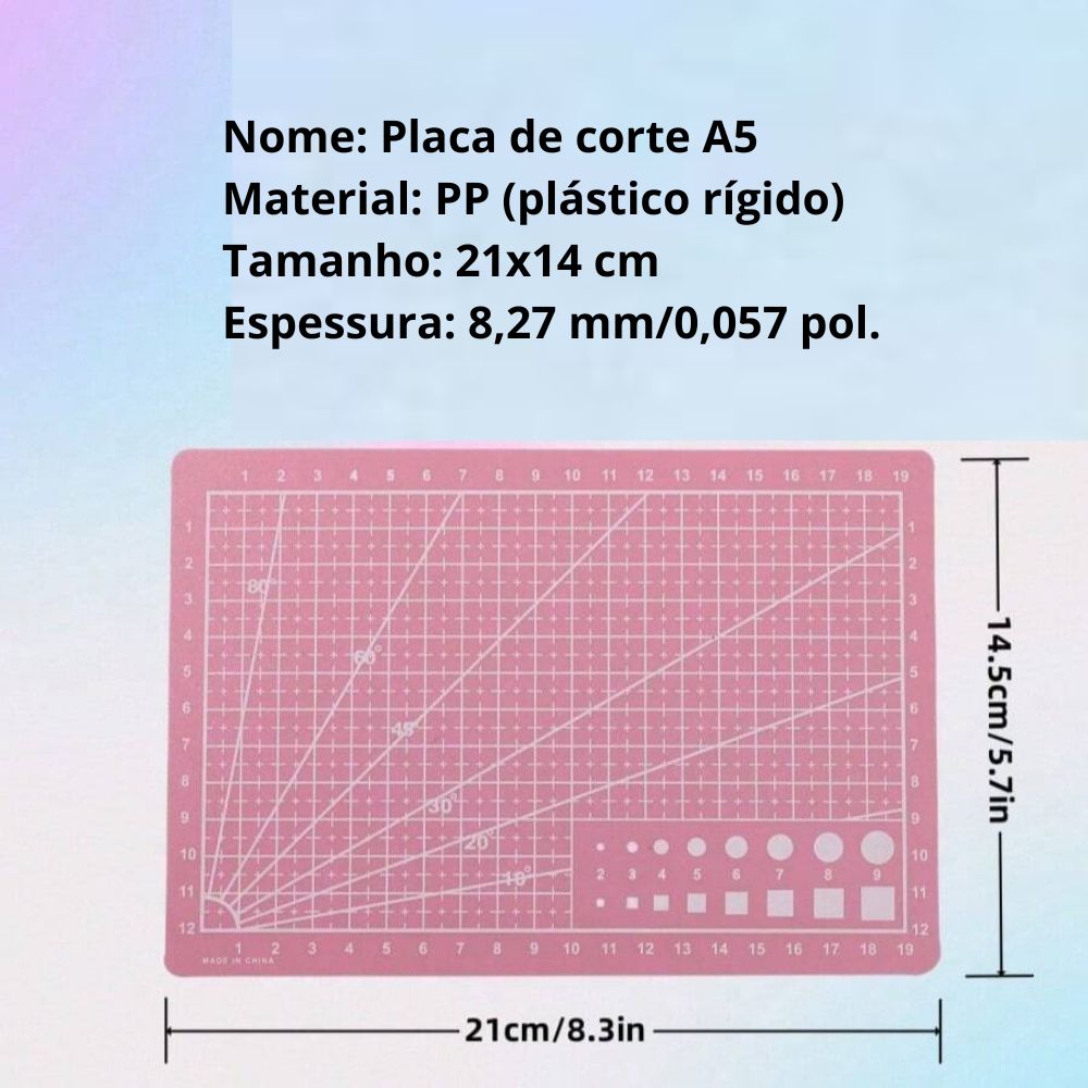 Base De Corte Dupla Face Patchwork Artesanato e Costura Várias Cores - A3 A4 A5
