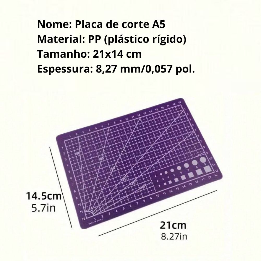 Base De Corte Dupla Face Patchwork Artesanato e Costura Várias Cores - A3 A4 A5