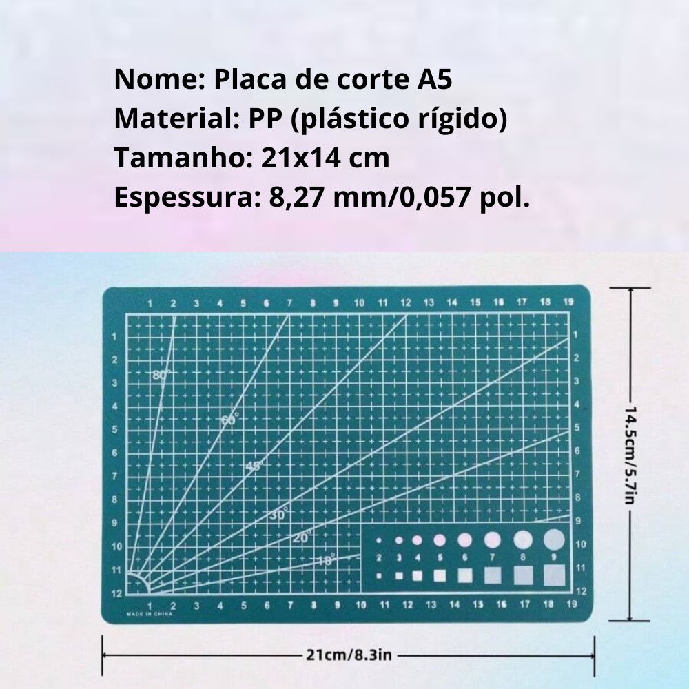 Base De Corte Dupla Face Patchwork Artesanato e Costura Várias Cores - A3 A4 A5