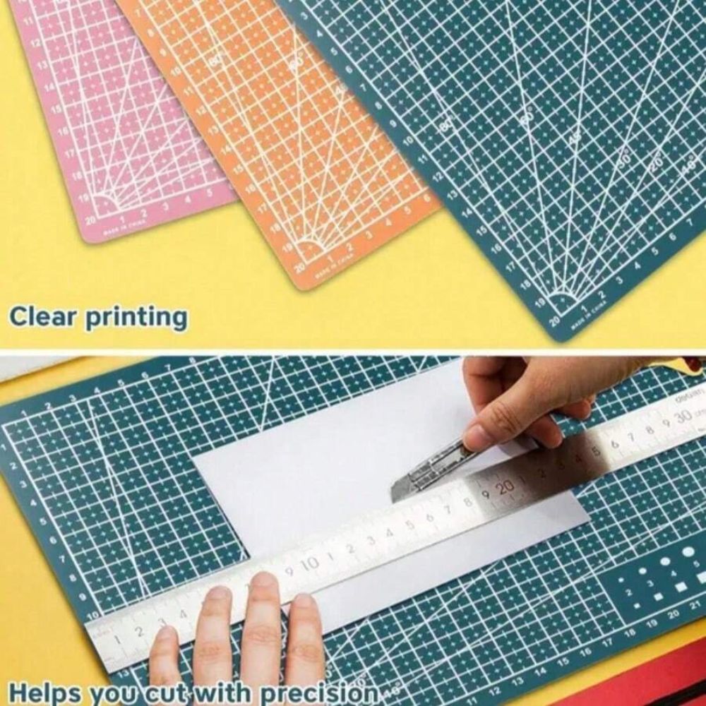 Base De Corte Dupla Face Patchwork Artesanato e Costura Várias Cores - A3 A4 A5