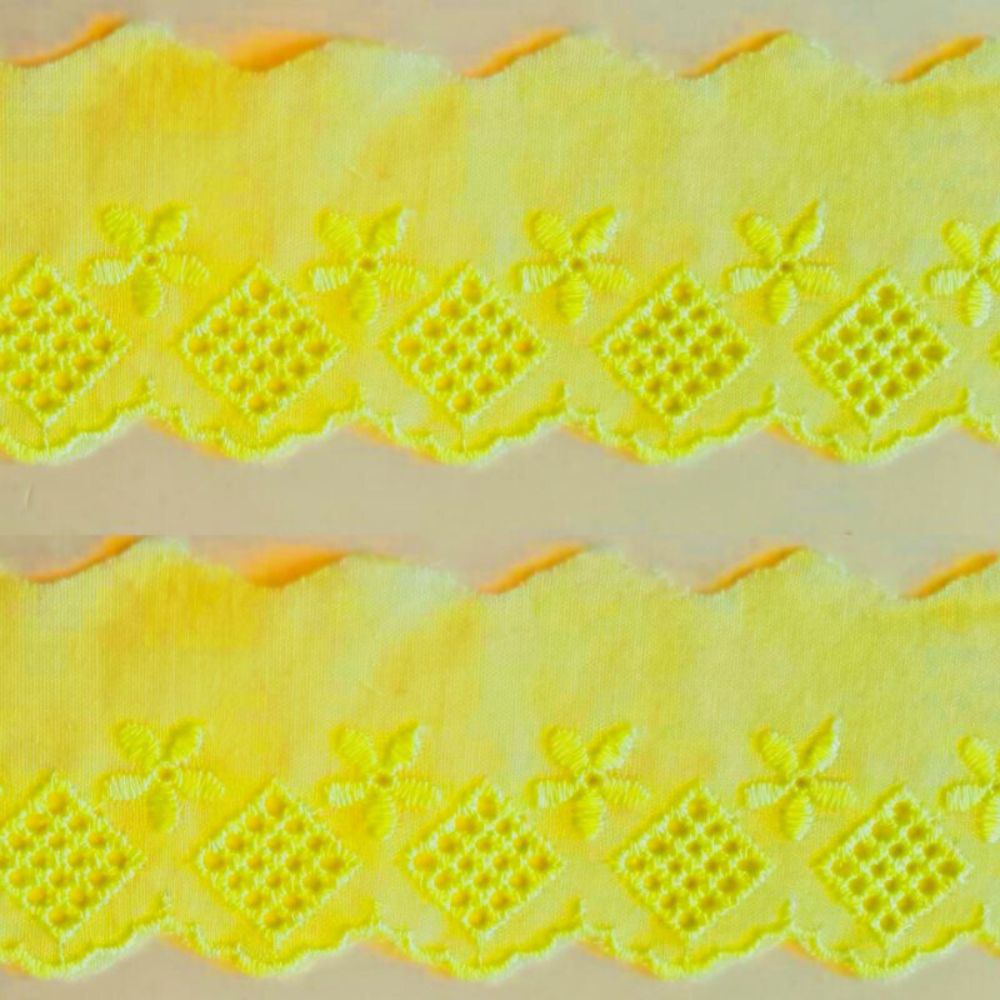 Bordado Inglês Barrado Laise 4,5cm por metro