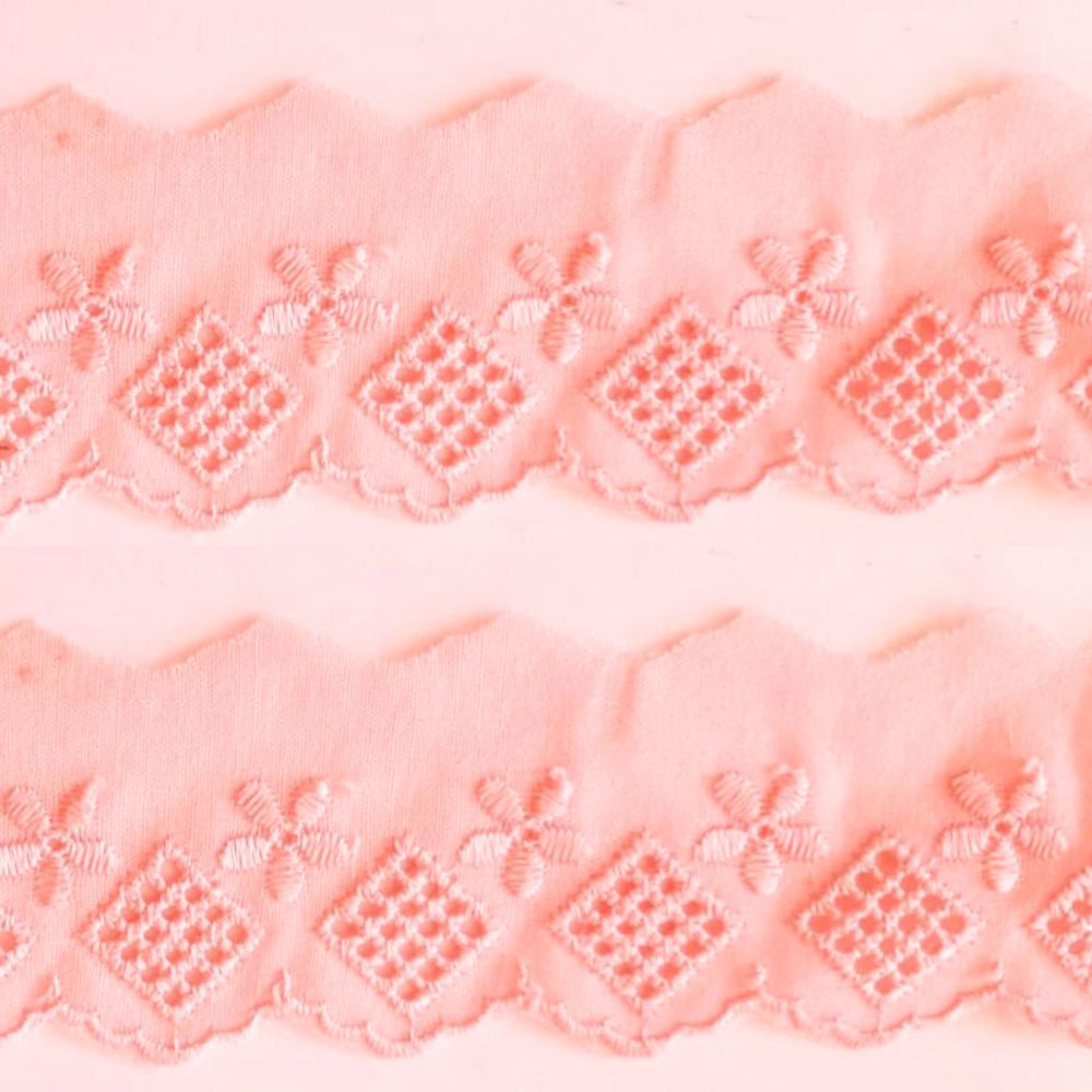 Bordado Inglês Barrado Laise 4,5cm por metro