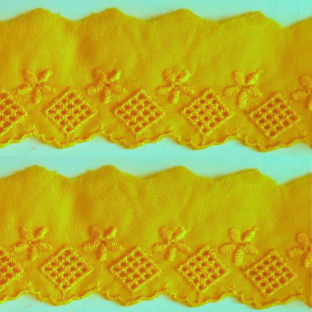 Bordado Inglês Barrado Laise 4,5cm por metro