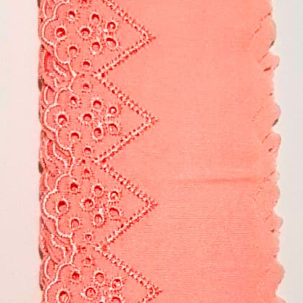 Bordado Inglês Barrado de Laise 6cm Poliéster por Metro