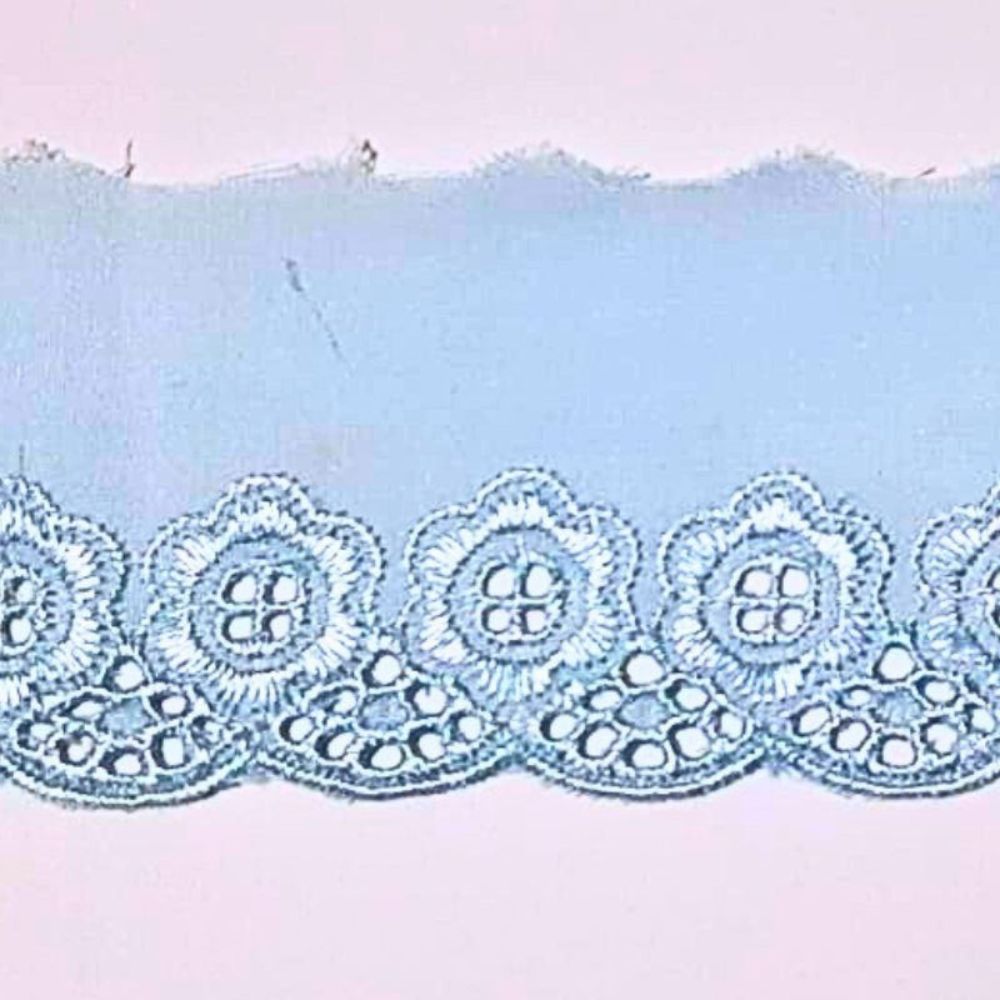 Bordado Inglês Barrado de Laise 6cm por metro