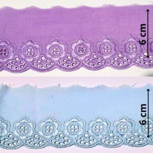 Bordado Inglês Barrado de Laise 6cm por metro