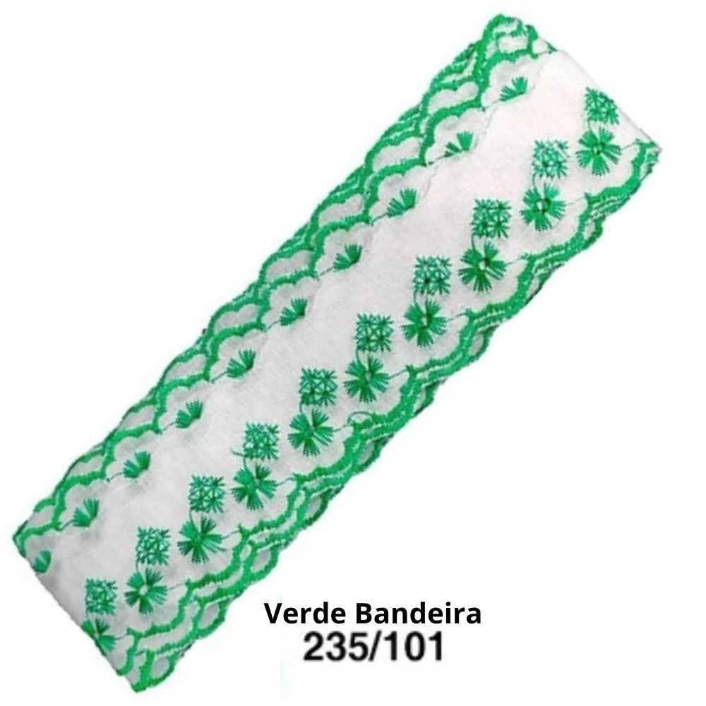 Bordado Inglês Bicolor Laise CTB 134 5cm Peça 13,70m