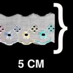 Bordado Inglês Bicolor Laise CTB 134 5cm Peça 13,70m