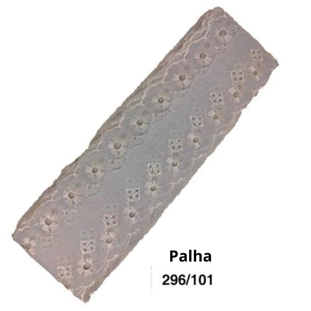 Bordado Inglês Bicolor Laise CTB 134 5cm Peça 13,70m