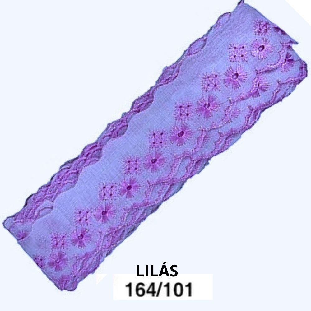 Bordado Inglês Bicolor Laise CTB 134 5cm Peça 13,70m