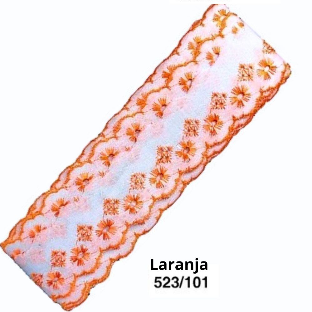 Bordado Inglês Bicolor Laise CTB 134 5cm Peça 13,70m