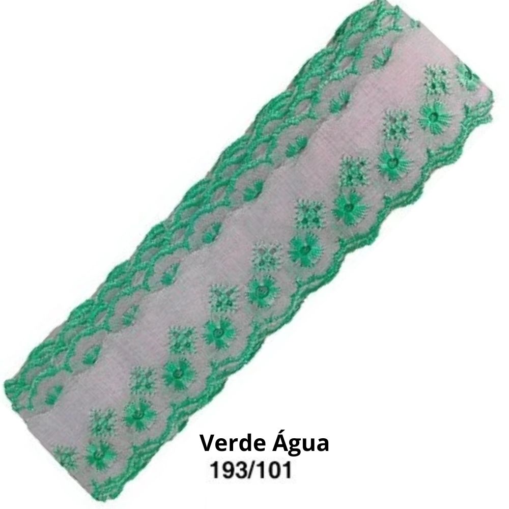 Bordado Inglês Bicolor Laise CTB 134 5cm Peça 13,70m