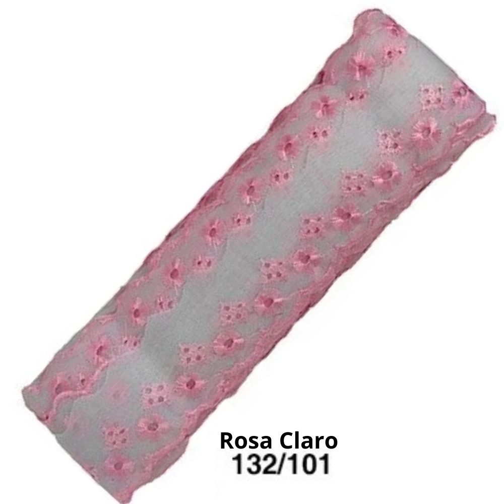 Bordado Inglês Bicolor Laise CTB 134 5cm Peça 13,70m