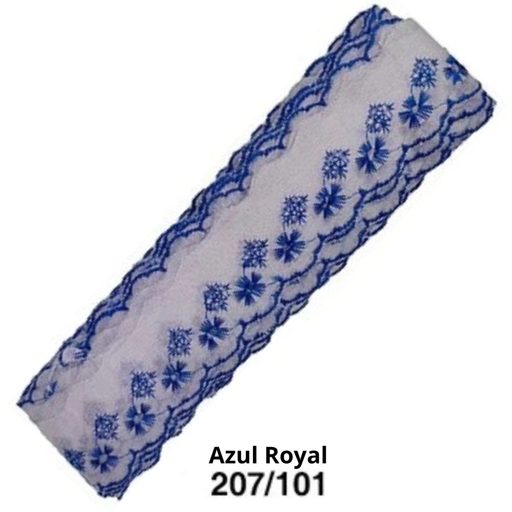 Bordado Inglês Bicolor Laise CTB 134 5cm Peça 13,70m