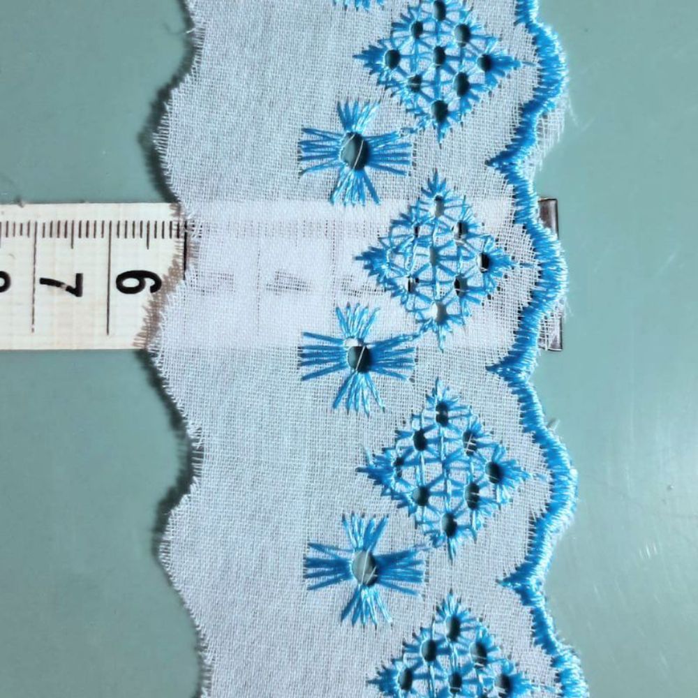 Bordado Inglês Bicolor Laise CTL 122 5cm por Metro