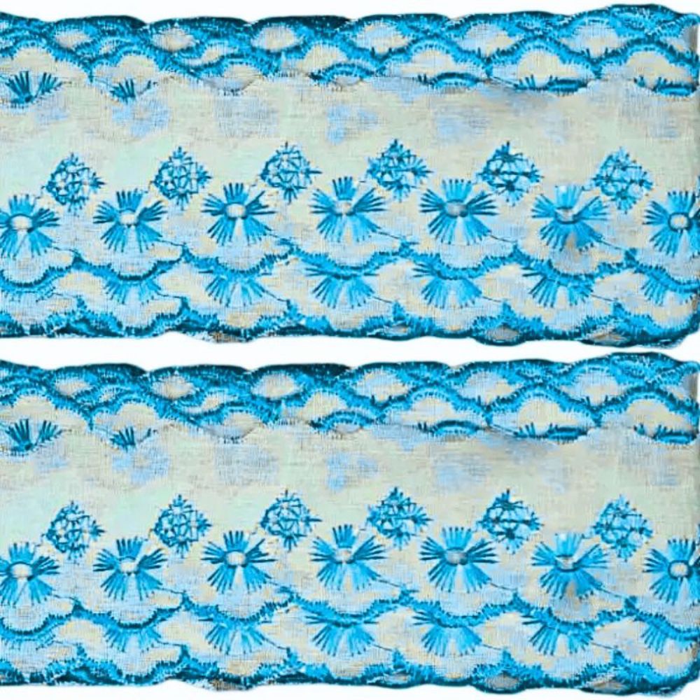 Bordado Inglês Bicolor Laise CTL 122 5cm por Metro