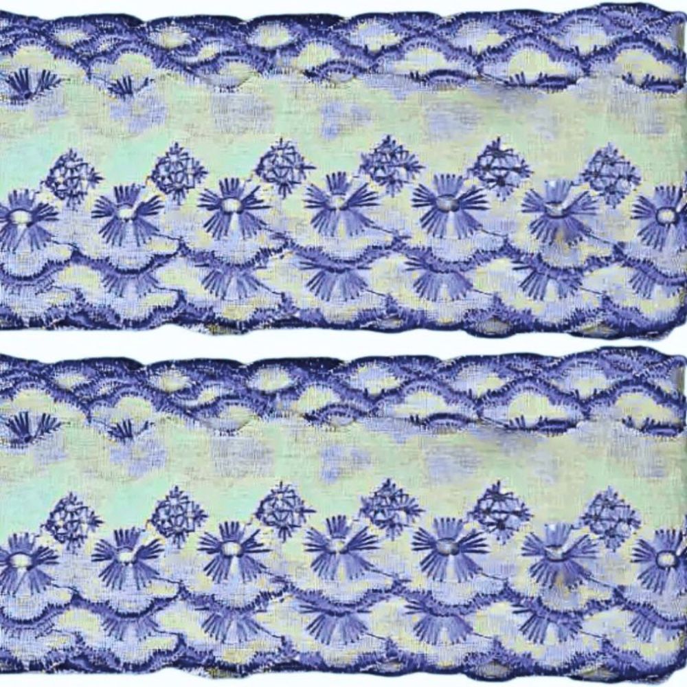 Bordado Inglês Bicolor Laise CTL 122 5cm por Metro