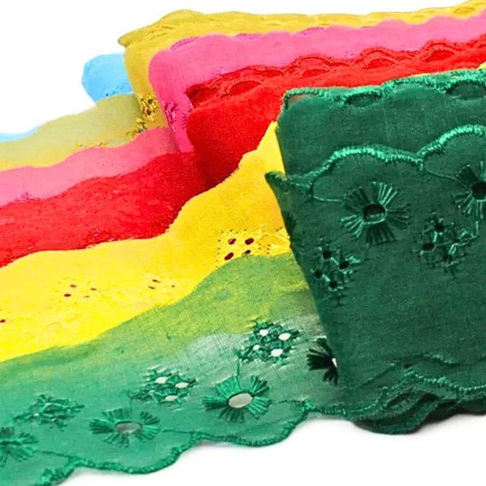 Bordado Inglês Laise 5cm Poliéster CTB 134-50 por Metro