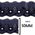 Bordado Inglês Laise 5cm Poliéster CTB 134-50 por Metro