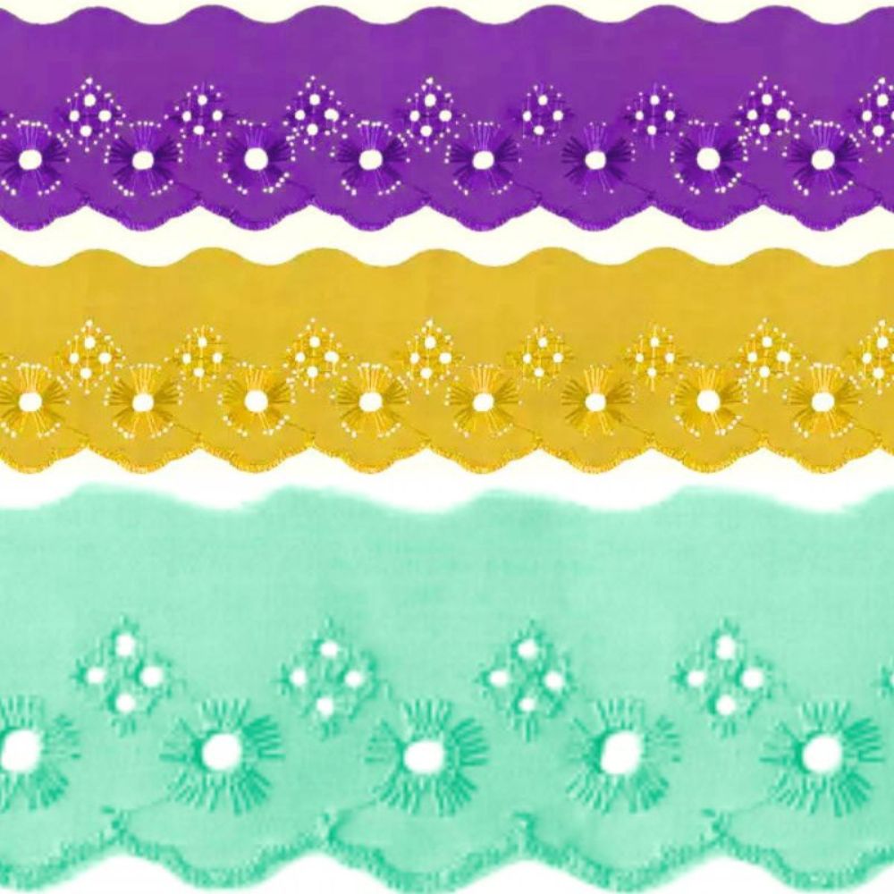 Bordado Inglês Laise 5cm Poliéster CTB 134-50 por Metro