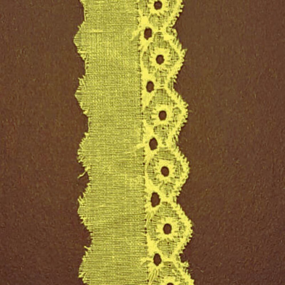 Bordado Inglês Laíse Bordada 2,5cm Poliéster Por Metro